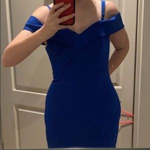 Royal blue off shoulder dress -One One Six -Size M